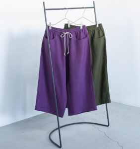 loosy8 八分丈パンツ紫色緑色　商品画像