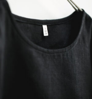 loosyT　Tシャツ　生地アップ黒色画像