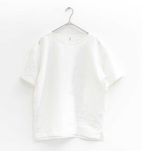 LOOSY:T2 リネン100％Tシャツ　オフホワイト画像