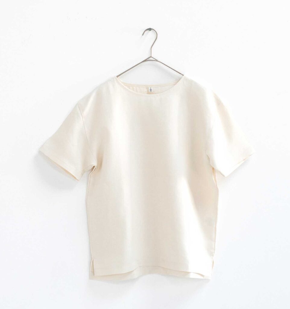 LOOSY:T2 リネン100％Tシャツ　エクリュホワイト画像