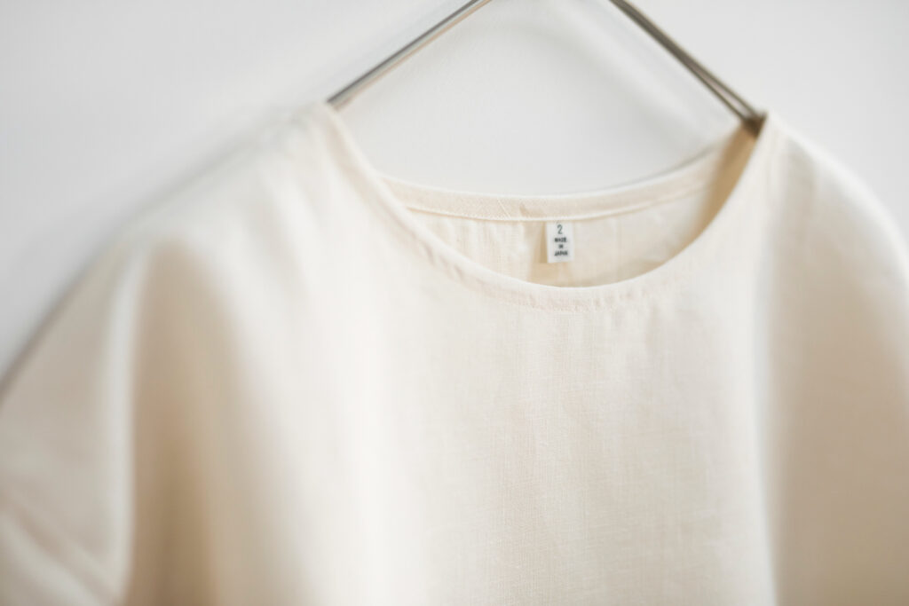 LOOSY:T2 リネン100％Tシャツ　エクリュホワイト画像