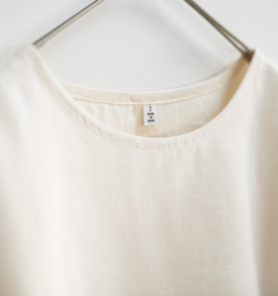 LOOSY:T2 リネン100％Tシャツ　エクリュホワイト画像