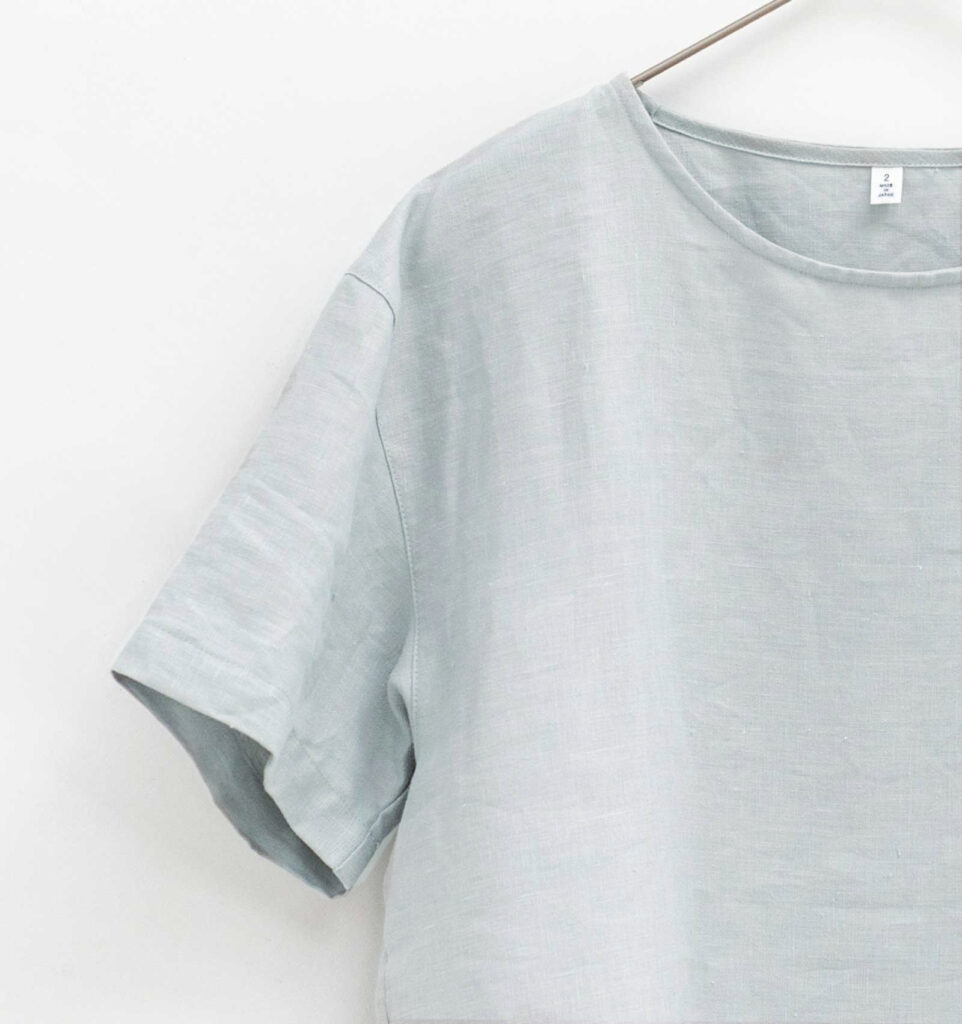 LOOSY:T2 リネン100％Tシャツ　ライトグレー画像