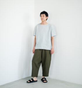 LOOSY:T2 リネン100％Tシャツ　