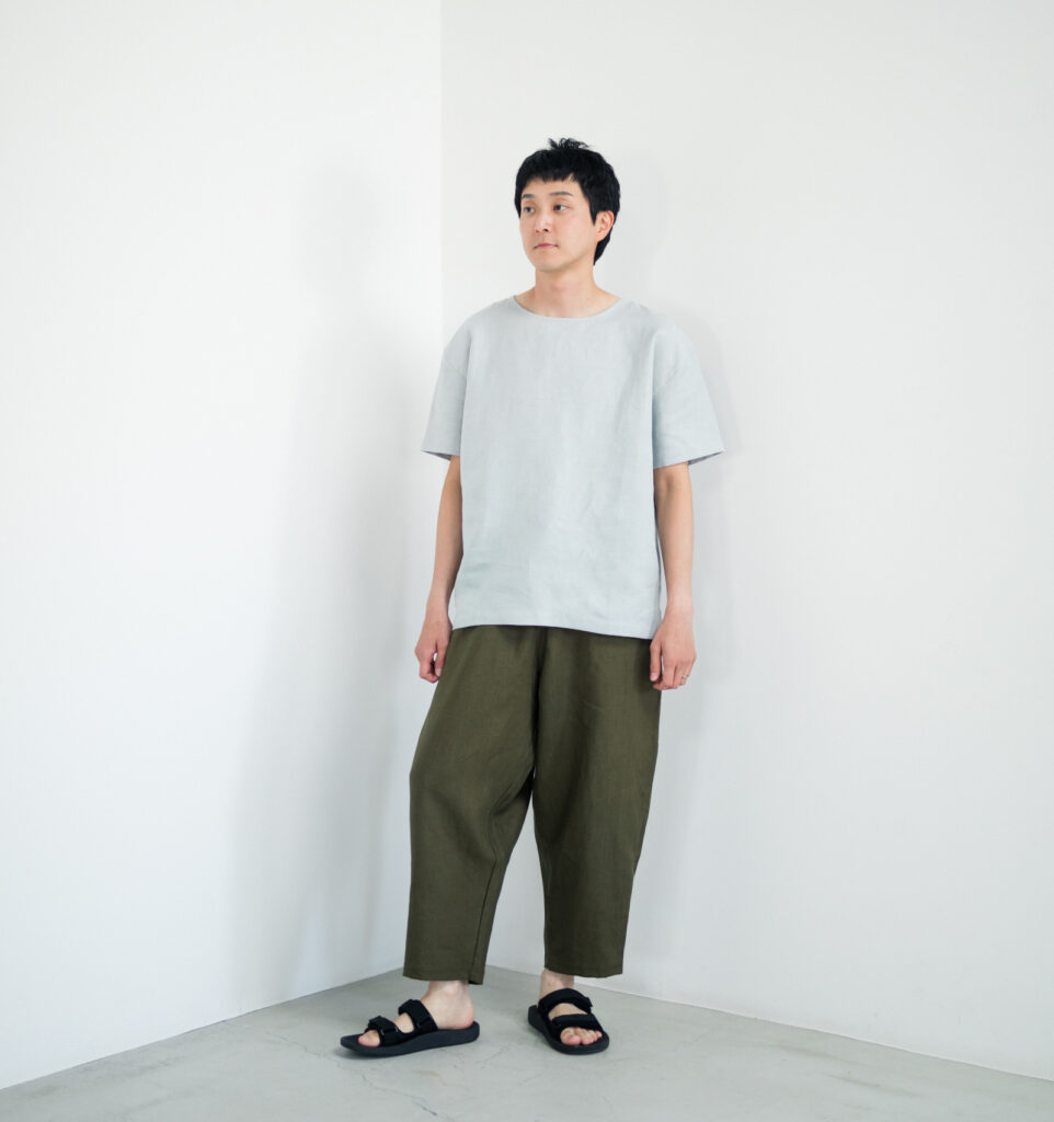 LOOSY:T2 リネン100％Tシャツ　