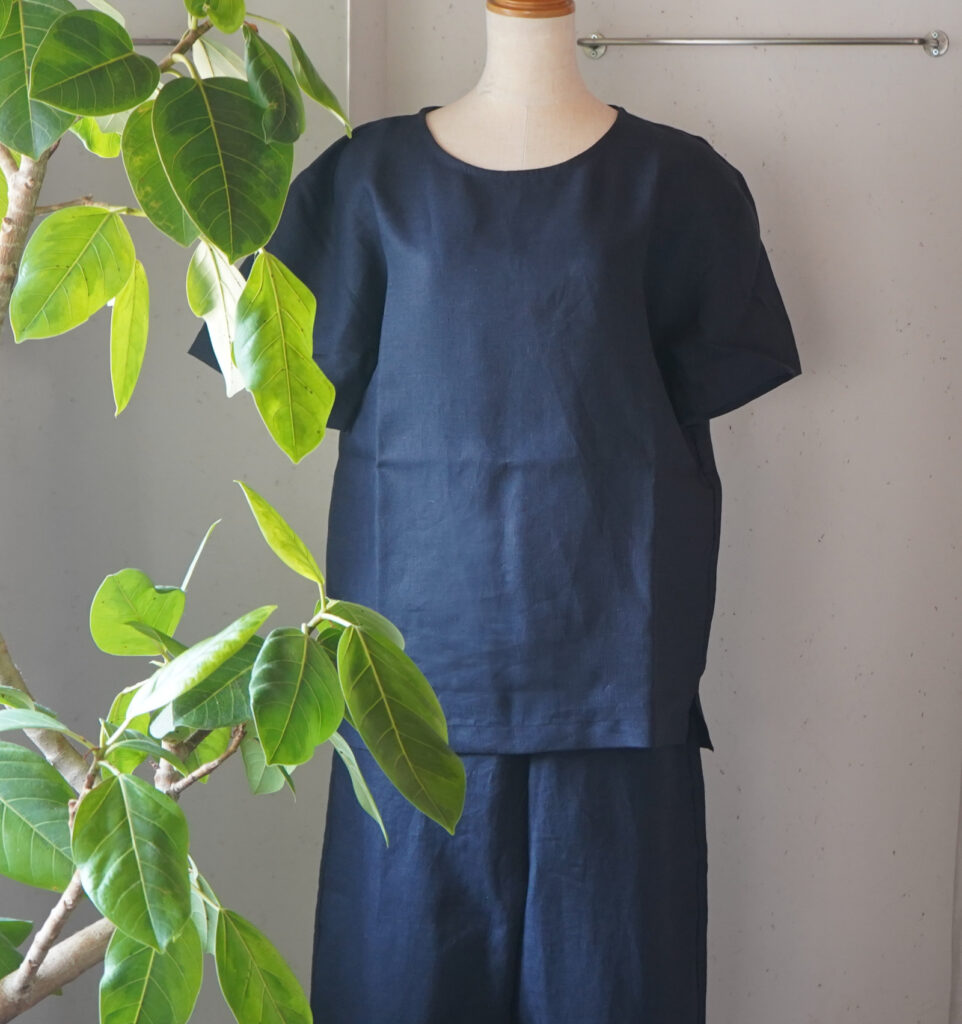 LOOSY:T2 リネン100％Tシャツ　