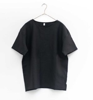LOOSY:T2 リネン100％Tシャツ　ブラック画像