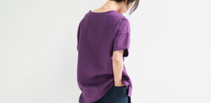 LOOSY:T2 リネン100％Tシャツ　