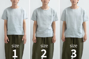 LOOSY:T2 リネン100％Tシャツサイズ比較画像