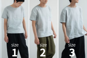 LOOSY:T2 リネン100％Tシャツサイズ比較画像
