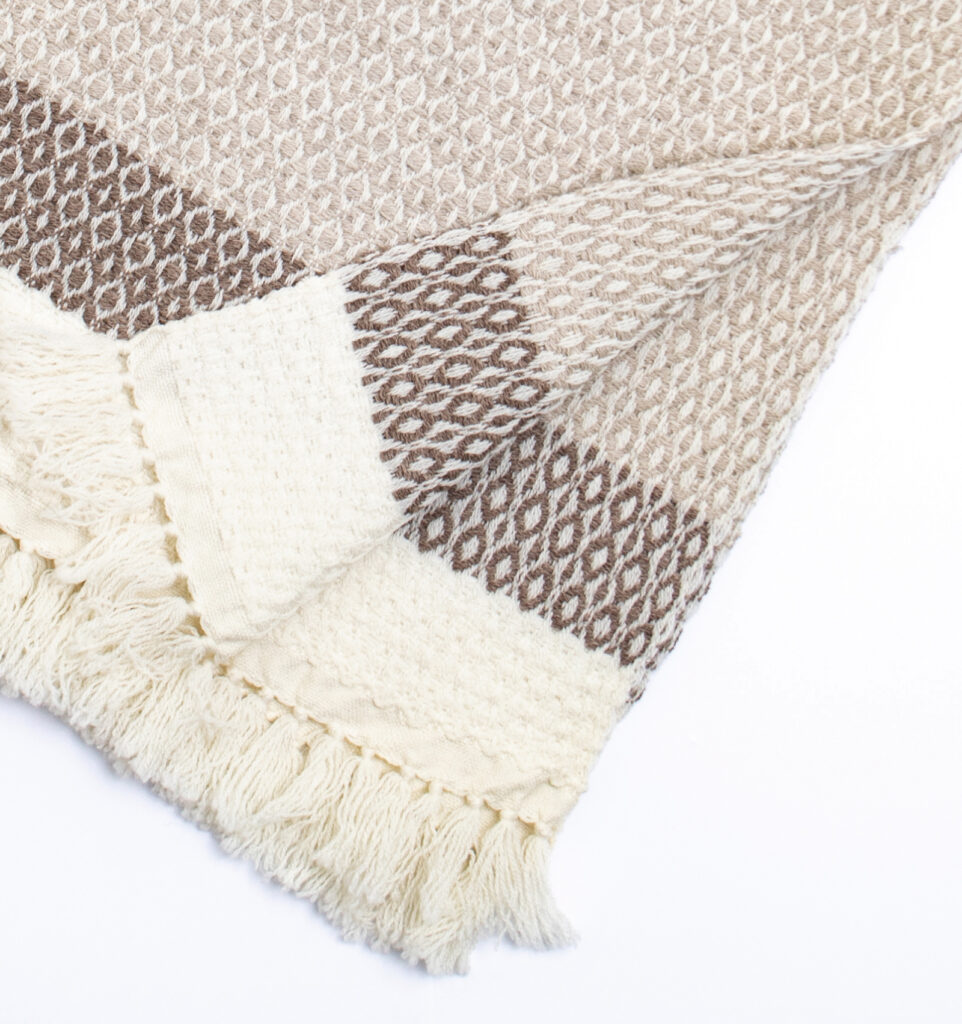 ウールブランケットショール　グラスパターン　KAWARIシリーズ　商品画像