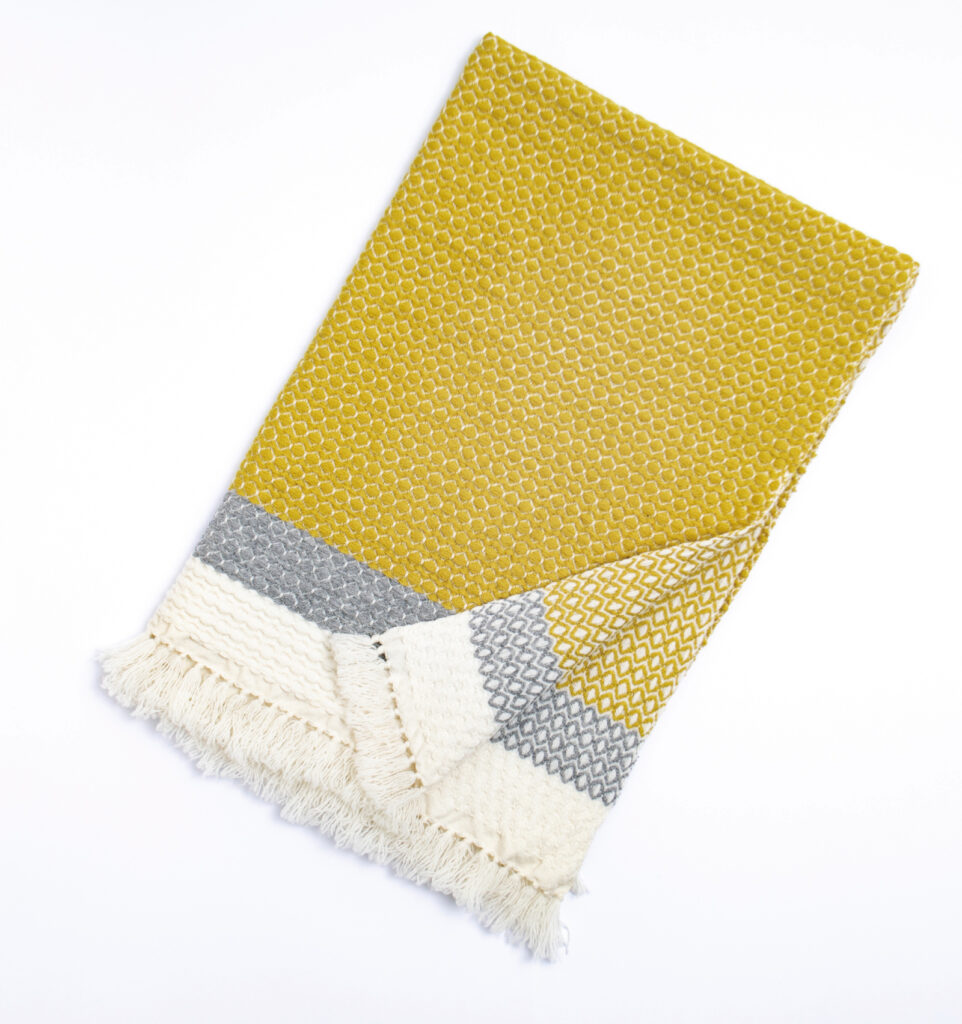 ウールブランケットショール　ドットパターン　KAWARIシリーズ　商品画像