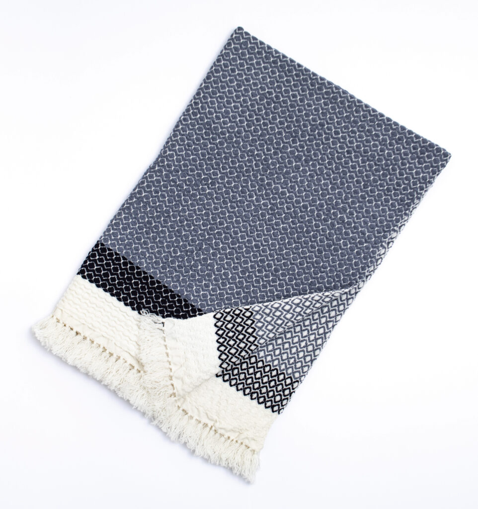ウールブランケットショール　ドットパターン　KAWARIシリーズ　商品画像