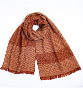 LOOPウールコットンマフラー　ヘリンボーン　商品画像