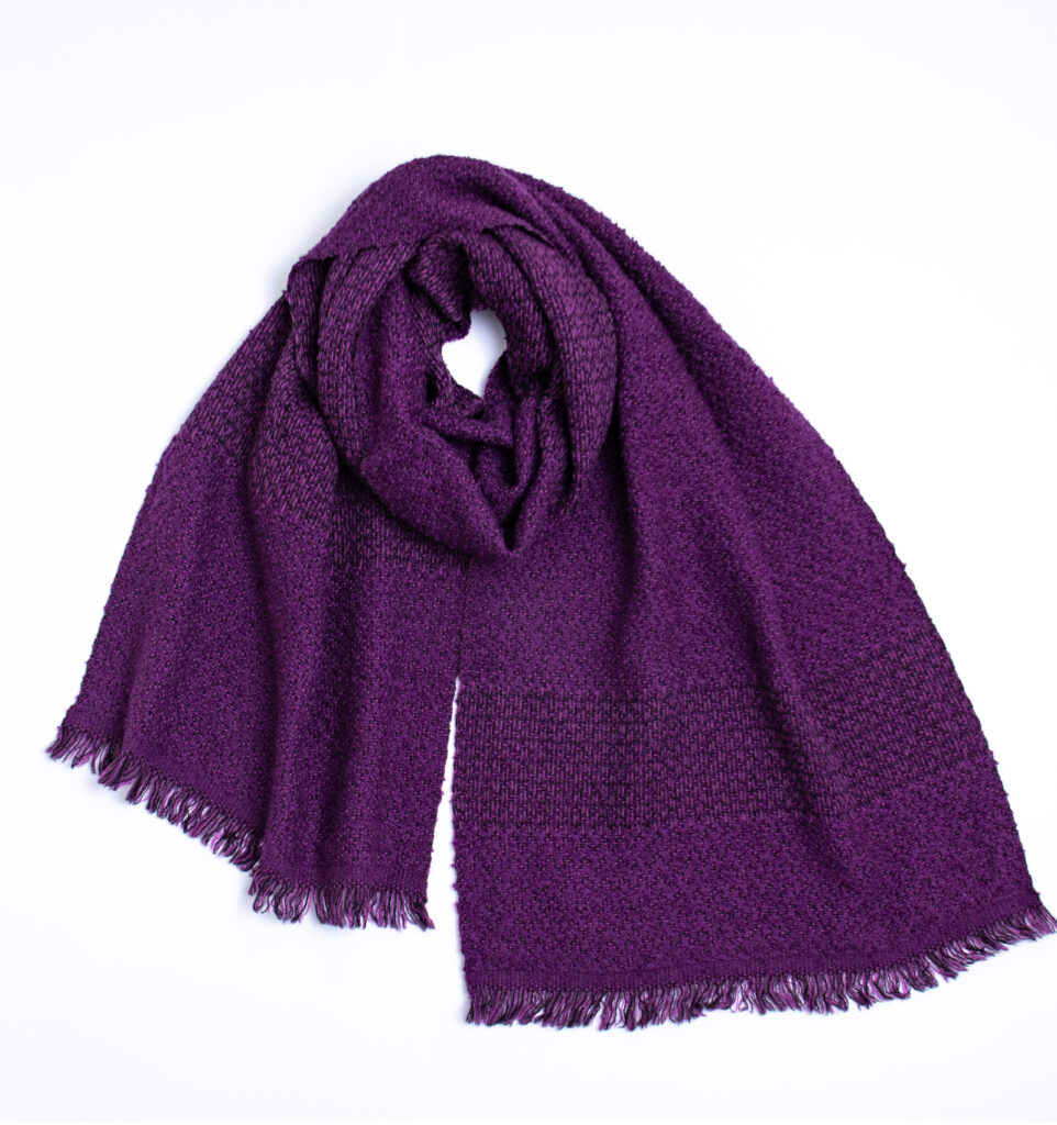 LOOPウールコットンマフラー　ヘリンボーン　商品画像