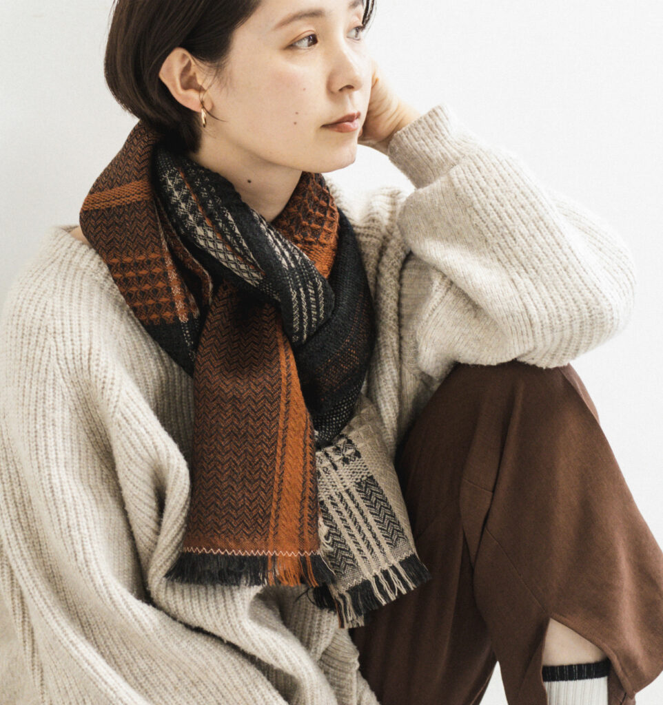 かわり織りマフラー　zero kawari