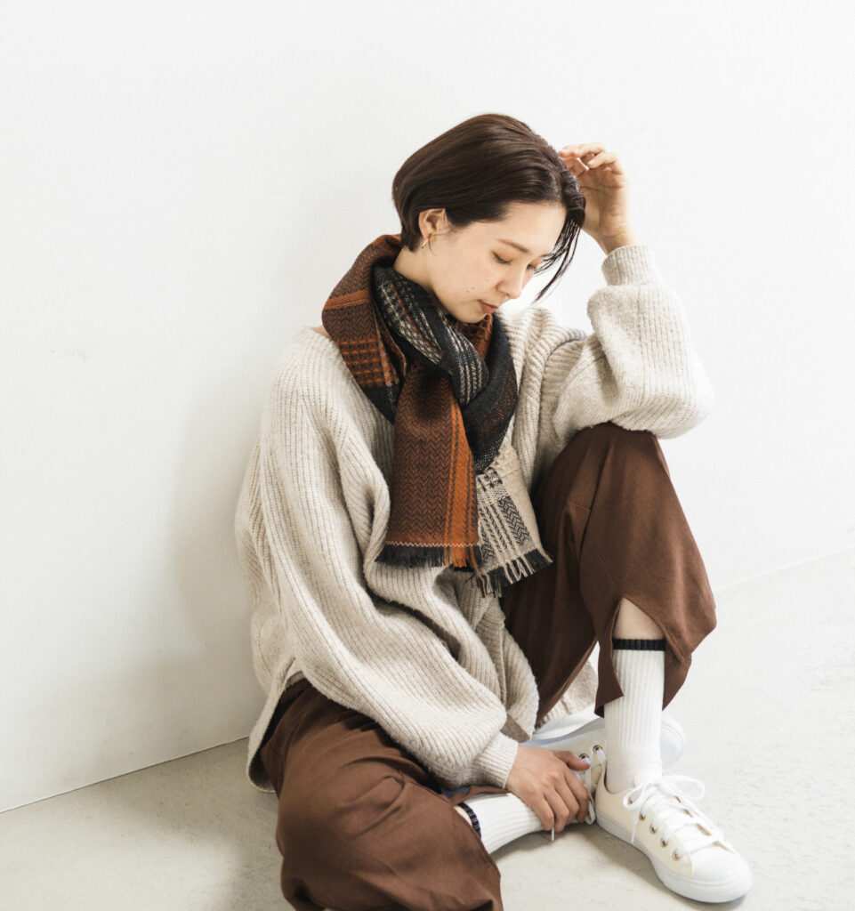 かわり織りマフラー　zero kawari