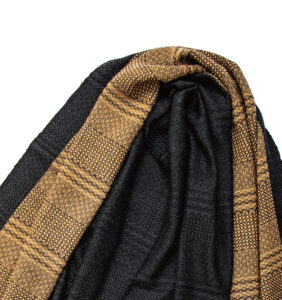 ｋａｗａｒｉ　ウールショール　ウィーブボーダー　画像