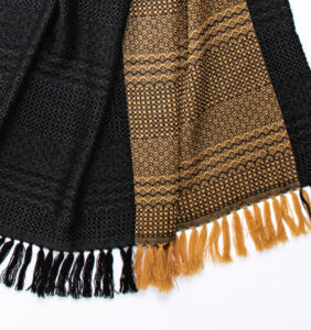 kawari ウールショール ウィーブボーダー 画像