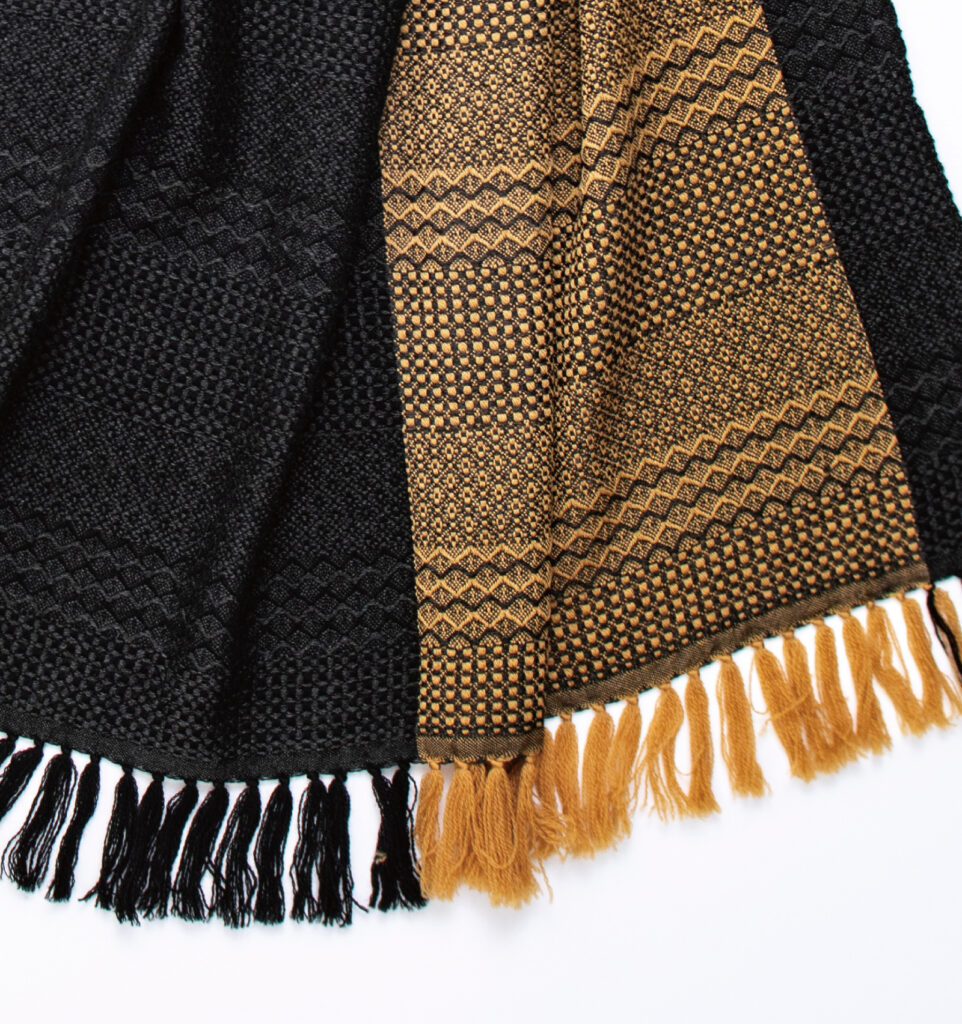 kawari ウールショール ウィーブボーダー 画像