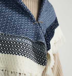 ウールブランケットショール　ドットパターン　KAWARIシリーズ　商品画像