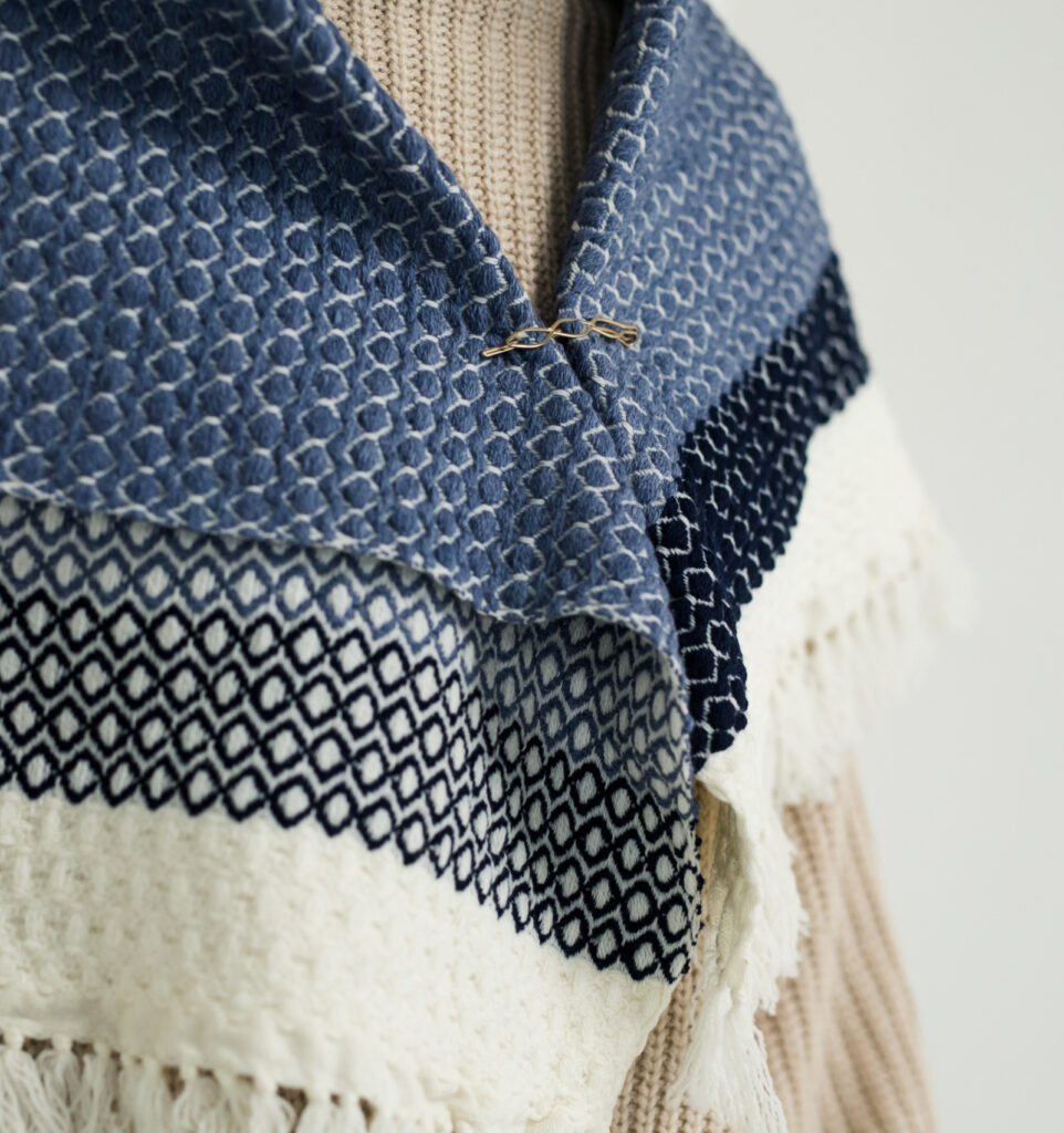 ウールブランケットショール　ドットパターン　KAWARIシリーズ　商品画像