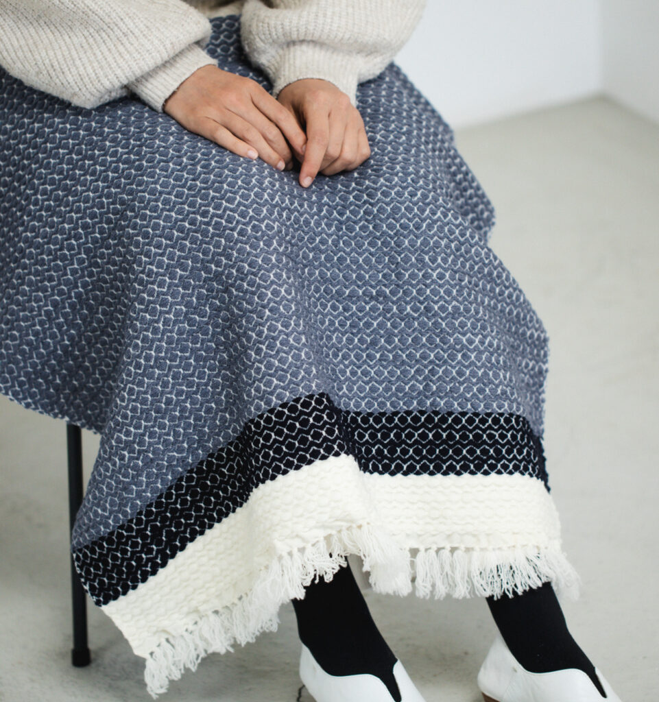 ウールブランケットショール　ドットパターン　KAWARIシリーズ　商品画像