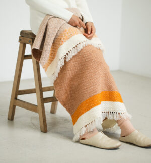 ウールコットンブランケットショール　ヘリンボーン　KAWARIシリーズ　商品画像