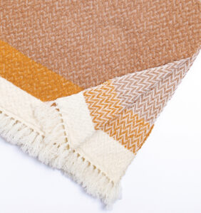 ウールコットンブランケットショール　ヘリンボーン　KAWARIシリーズ　商品画像