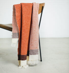 ウールコットンブランケットショール　ヘリンボーン　KAWARIシリーズ　商品画像