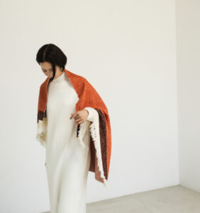 ウールコットンブランケットショール　ヘリンボーン　KAWARIシリーズ　商品画像