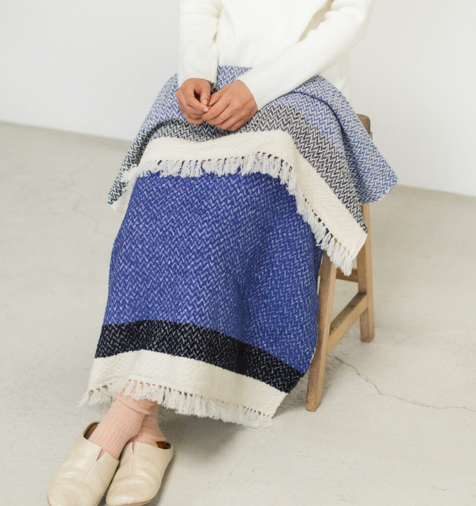 ウールコットンブランケットショール ヘリンボーン KAWARIシリーズ 商品画像