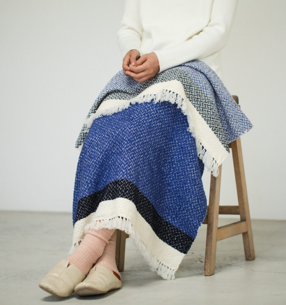 ウールコットンブランケットショール ヘリンボーン KAWARIシリーズ 商品画像