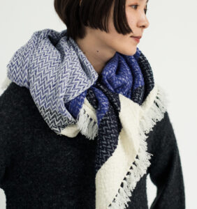 ウールコットンブランケットショール ヘリンボーン KAWARIシリーズ 商品画像