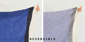 ウールコットンブランケットショール　ヘリンボーン　KAWARIシリーズ　商品画像