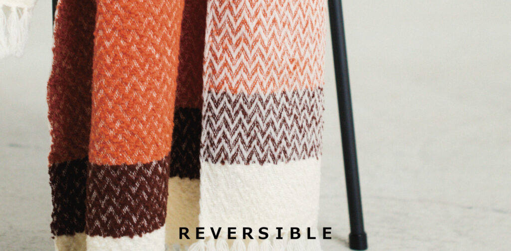 ウールコットンブランケットショール　ヘリンボーン　KAWARIシリーズ　商品画像