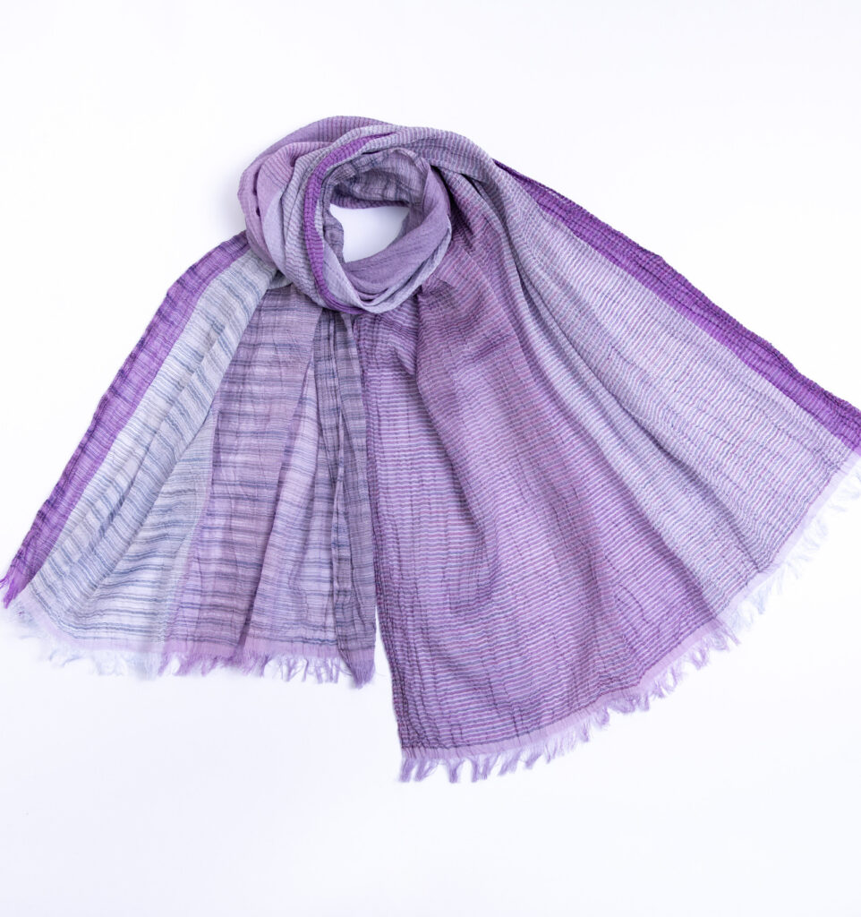 SHIBO 絣染めシルクコットンショール 商品単体画像