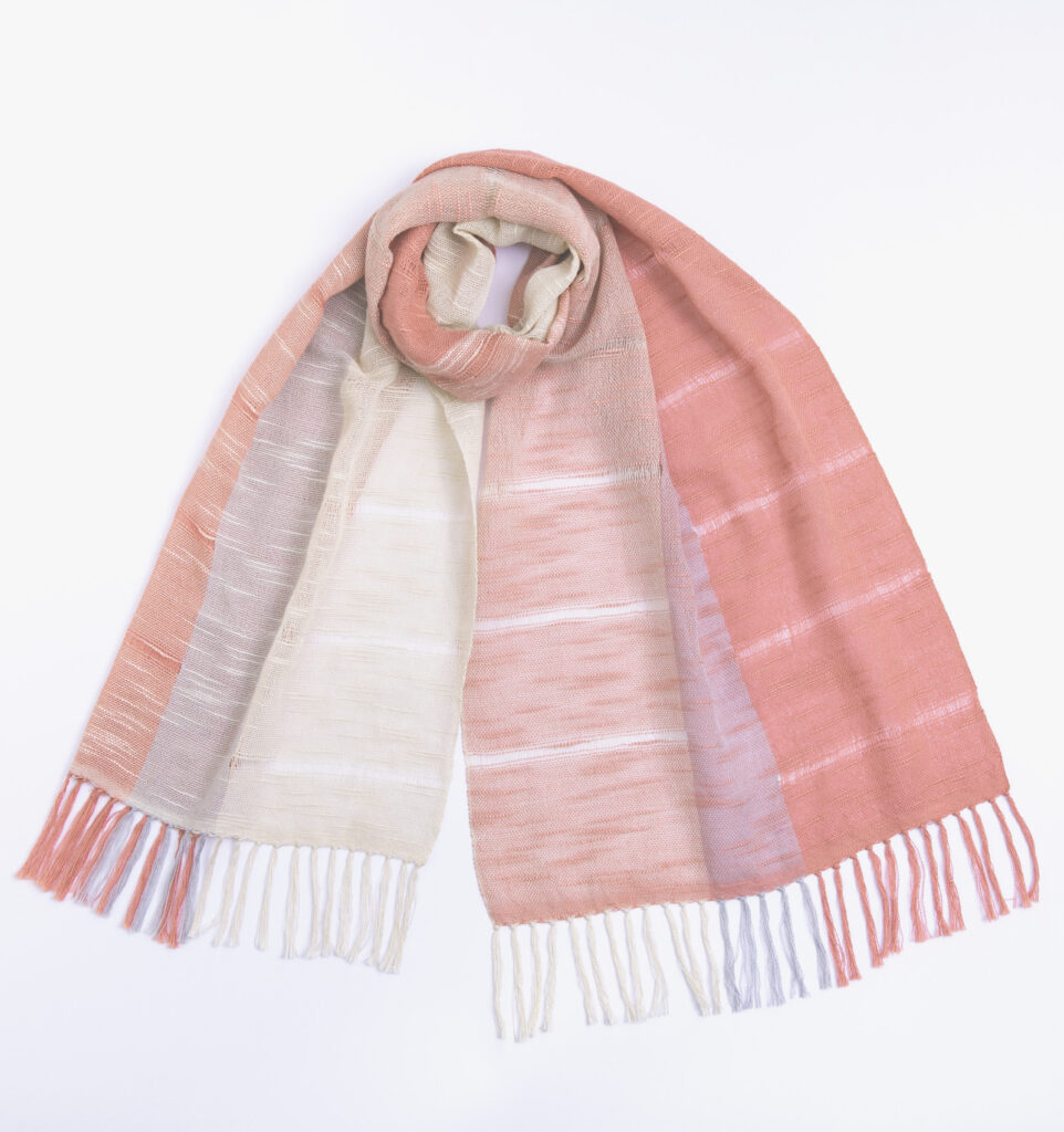 空羽織り　マフラー　ピンク色　画像