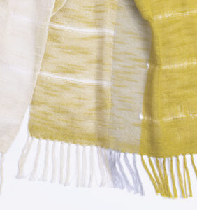 空羽織り　マフラー　イエロー色　画像