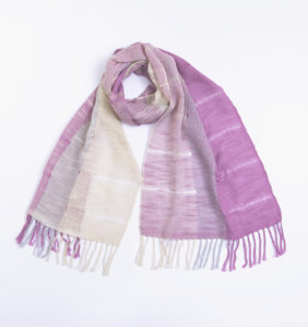 空羽織り マフラー パープル色 画像