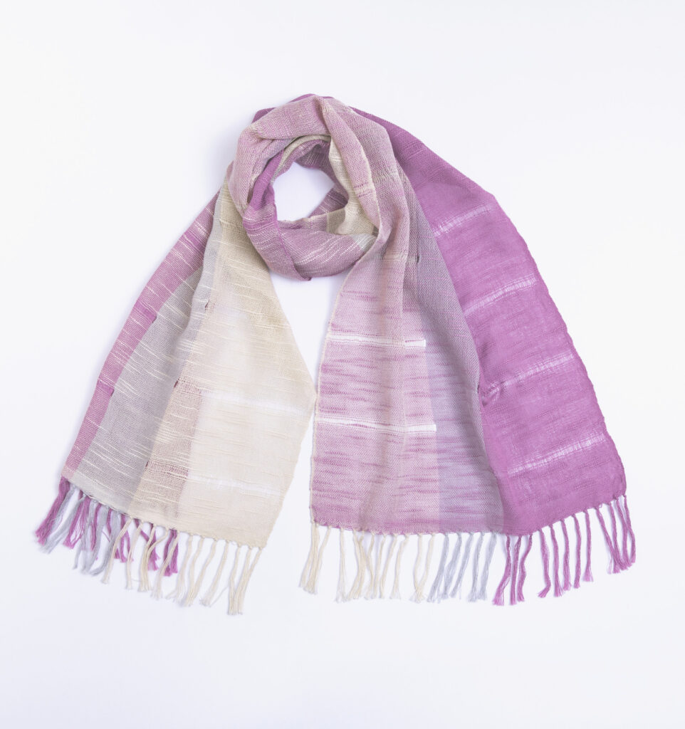 空羽織り マフラー パープル色 画像