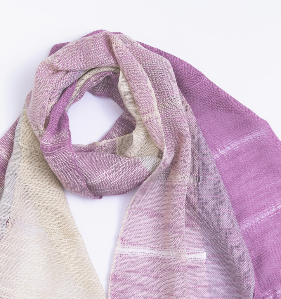 空羽織り マフラー パープル色 画像