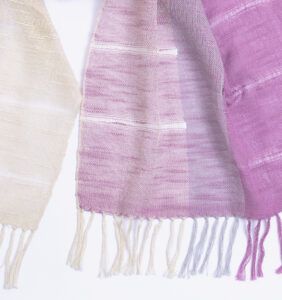 空羽織り マフラー パープル色 画像