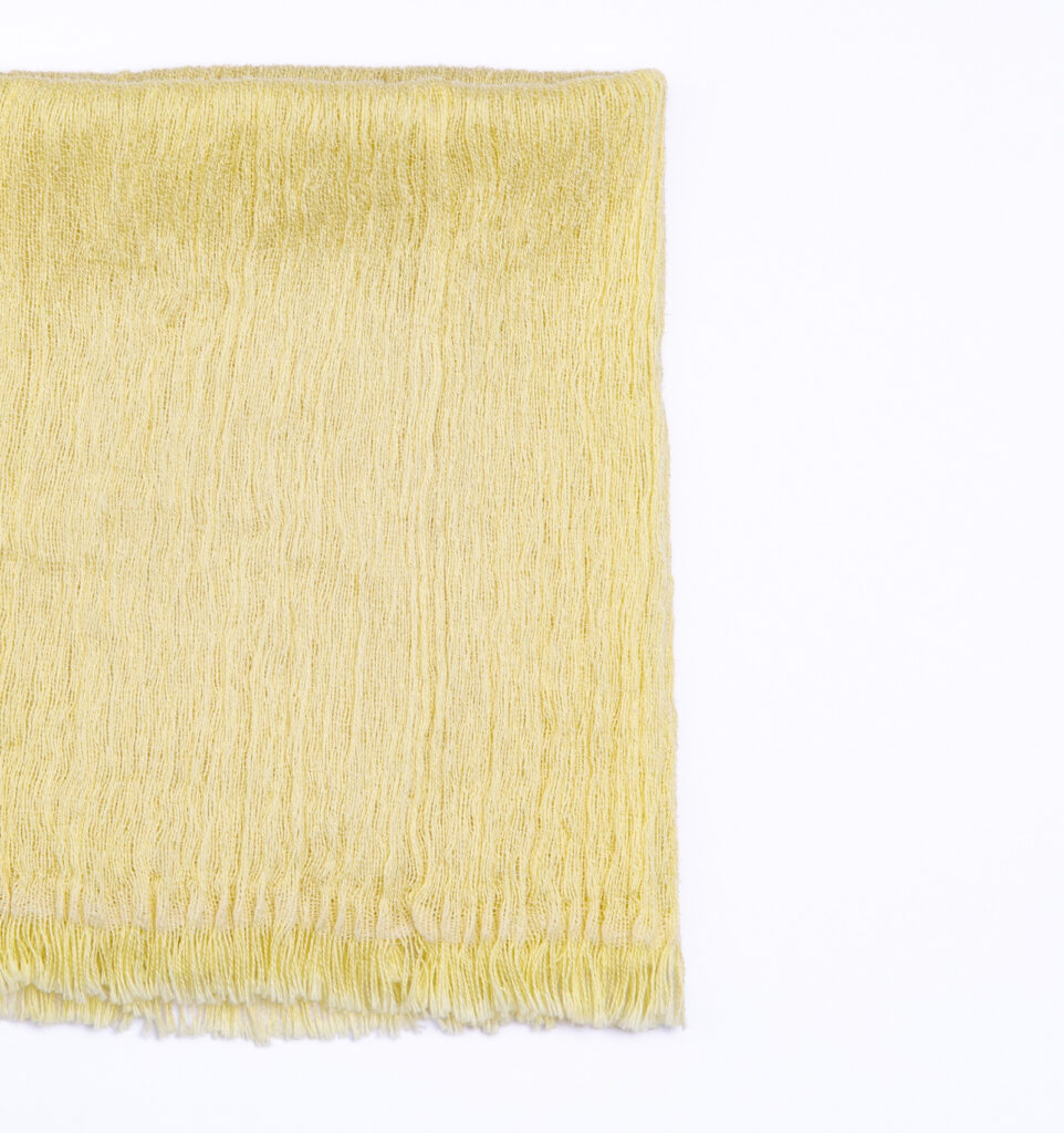 シルクコットンネックベール　イエロー　商品画像　