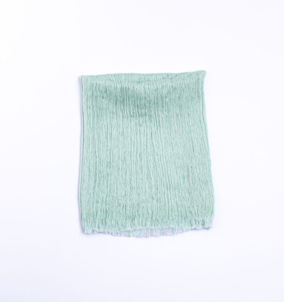 シルクコットンネックベール　グリーン　商品画像　