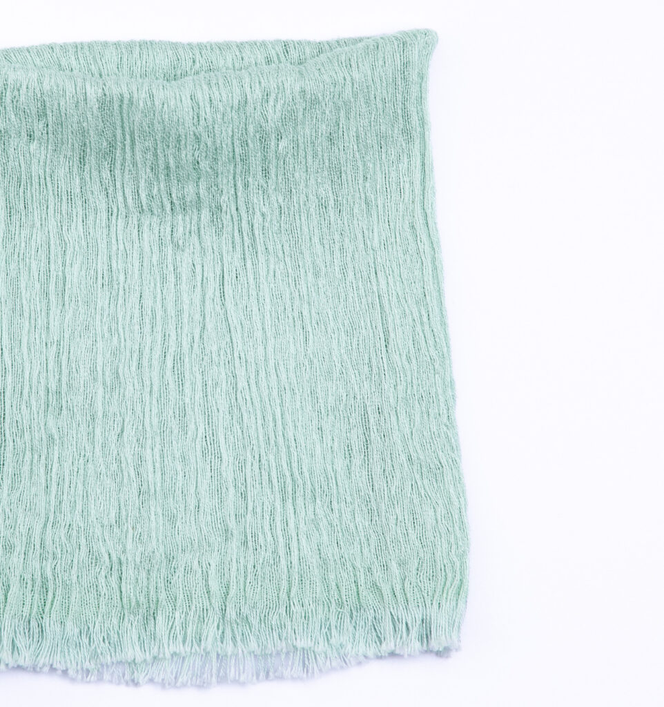 シルクコットンネックベール　グリーン　商品画像　