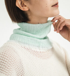 【3/6 NEW】シルクコットン ネックベール　ミントグリーン