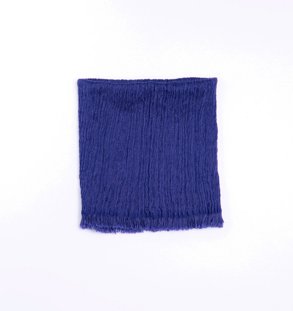 シルクコットンネックベール　ブルー　商品画像　