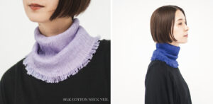 シルクコットンネックベール　着用画像
