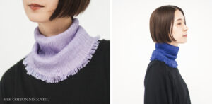 シルクコットンネックベール　着用画像